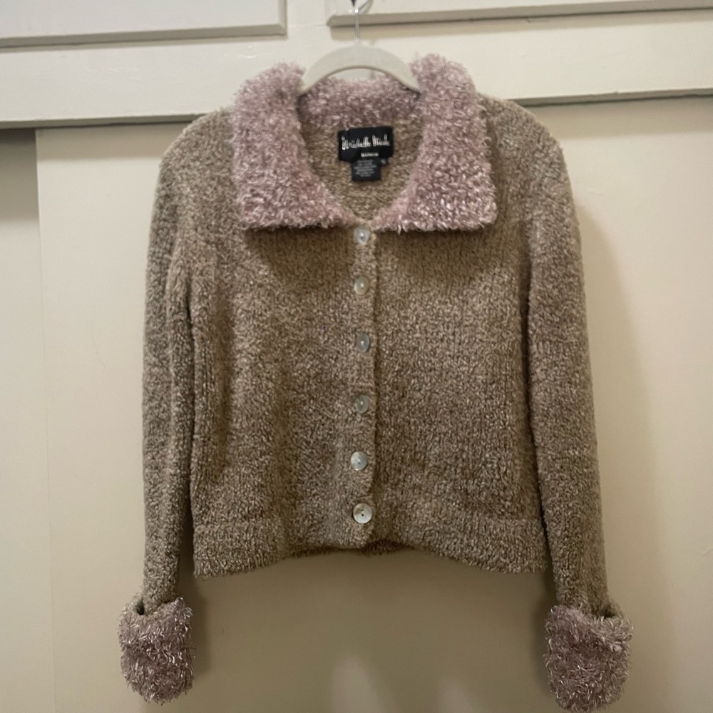 Michelle Nicole Pink and Tan Teddy Jacket